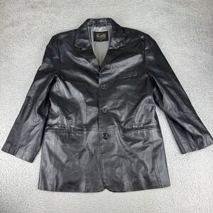 Scully Leather Black Jacket Blazer Pockets Tailored Style Western Style Classic